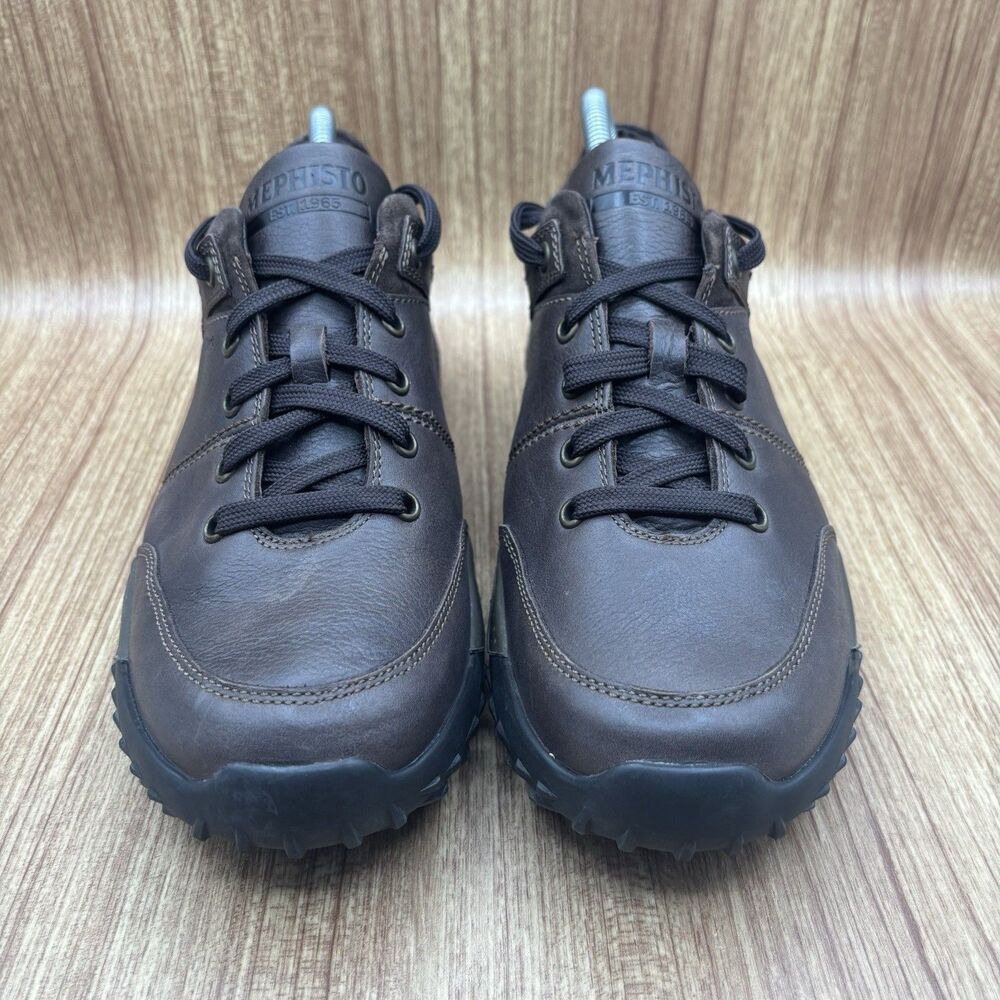 Mephisto Fabiano Hydro Protect Brown Leather Men’s Size 9.5 Lace Up Sneakers - Picture 6 of 12